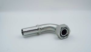 20541 Reusable Stainless Steel Hydraulic Hose Fitting 45 Elbow Metric Female 24 Cone Seat Heavy Series