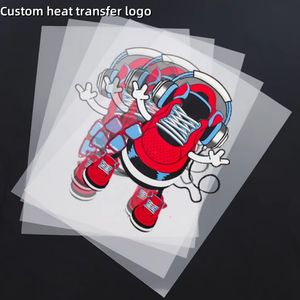Wholesale Custom Iron Sticker Logo Design Dtf DTG Full Color Plastisol Silk Screen Heat Transfer Printing for T Shirts