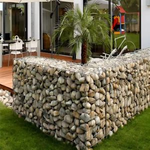 Stone Cage Hot Dipped Galvanized Gabion Box Welded Gabion Fence Wall