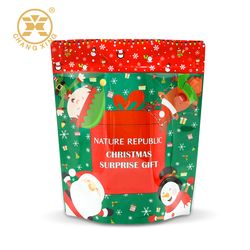 Custom Logo Resealable Aluminum Self-Sealing Plastic Stand up Packaging Bag for Gift