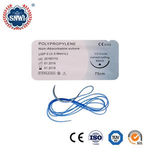OEM Medical Disposable Sterile Absorbable Non-Absorbable Catgut Silk Nylon Polypropylene Polyester Polyamide Vicryl PGA Pdo Pgcl Surgical Sutures with Needle