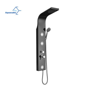 Adbatnos Shower Panel Multifunctional Shower Panel System Shower Tower Rainfall Waterfall Spout 2 Massage Jets Tub