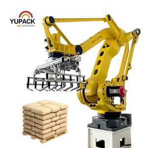 Auto Robotic Palletizer End-of-Line Packaging Robot Arm Industrial Automatic Palletizer for Case, Carton, Bag, and Box