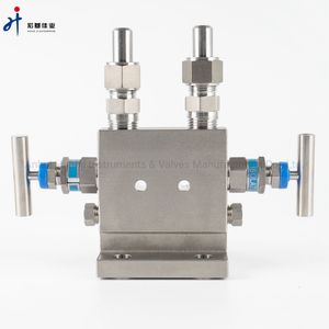 Stainless Steel SS316 1/2"NPT Female to Flange 3 Valves Integration Manifolds Valve