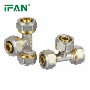 Ifan ASTM F877 High Quality Pex Pipe Fittings 16-32mm Brass Tee Pex Compression Fittings