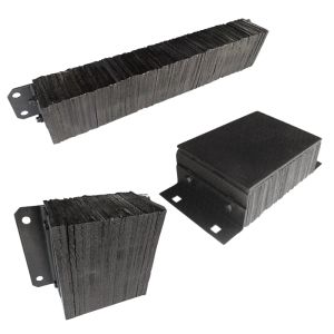 Laminated Rubber Rectangular Dock Bumpers, Steel Face Loading Dock Bumpers, for Warehouse, Marinas, Boat Docks