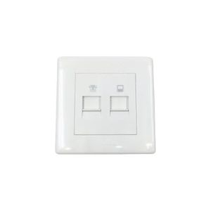 Network Faceplate Single Port RJ45 Wall Faceplate Cat5e CAT6 Wallplate