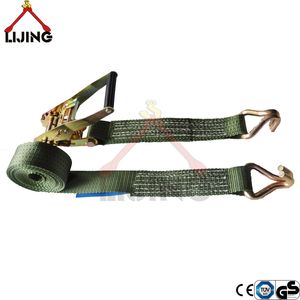 50mm 4000kg 4m Ratchet Lashing Ratchet Tie Down with Double J Hook