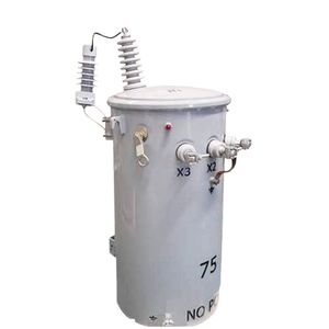 75kVA Single-Phase Pole-Mounted Cylindrical Distribution Transformer, Oil Immersed