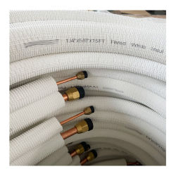 Cu-DLP Copper Pipe Split Conditioning Parts Pair Coil Line Set AC Installation Kit Insulated Copper Tube Hot Selling