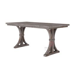 Rustic Solid Wood Farm Table 6FT Rectangular Dining Trestle Table Wholesale for Wedding Events Banquet Catering