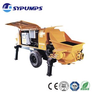 Concrete Pump Mixer Machine Portable Trailer Mounted Diesel Engine Concrete Pump