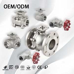 Pneumatic/Industrial/Pn16 Stainless Steel 3 Piece Flange/Gate/Control/Check/3 Way/Globe/Plumbing/Ball Valve