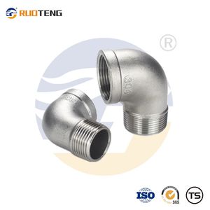 [Ruoteng] Stainless Steel Thread Casting Pipe Fitting Customized Connector 90 Degree F/M Elbow