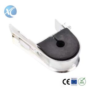 J Type Suspension Clamp Galvanized Steel J Hook Clamp for ADSS Fiber Optic Cable with Rubber Insert