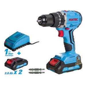 Fixtec 20V Li-ion Cordless Variable Speed 50n. M Brushless Impact Drill