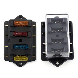 4 Way Car Circuit Standard Blade Fuse Box Block Holder Fuse for Motorcycles