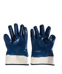 N7001 Blue Nitrile +TPR Protection Jersey or Interlock Lining Nitrile Gloves