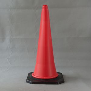 30" HDPE Reflective Road Safety Traffic Cone with Black PVC Base
