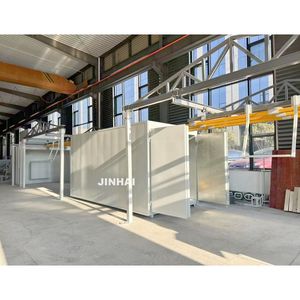 Jinhai Electrostatic Coating Line Manual Overhead Rail Conveyor System Liquid Paint Booth Powder Curing Oven Powder Spray Booth