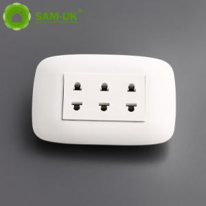 American Standard 230V Type 86 Light German International Power Wall Double Socket EU Black