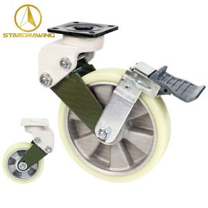 Stardrawing 75/100/125/130/150/200mm South Korea Cushion Spring Loaded Wheel Caster