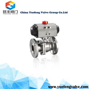 2PC Stainless Steels Pneumatic Ball Valve Foating Ball Valve Control Valve with Limit Switch