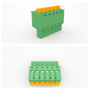 5.08mm Galvanized Spring Terminal Blocks Plug with Screw Wiring Production