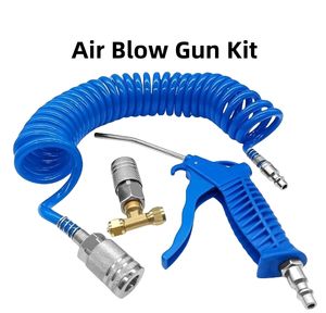 Air Blow Gun Kit with 16FT Long Pneumatic PU Hose, Heavy Duty Air Duster Gun for Air Compressor