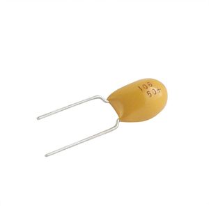 High-Performance Yellow 50V Radial Tantalum Capacitor for Electronics
