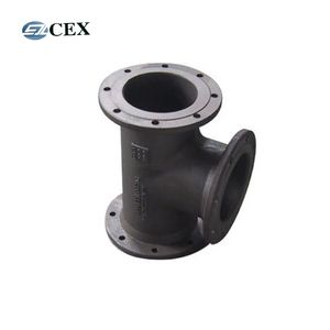 Customized Gray Cast Iron/Ht250/Ht300 Green Sand Casting Electroplated Pipe Fitting
