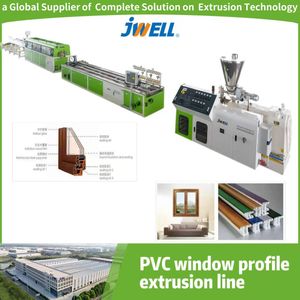 Jwell Plastic Making Machine UPVC Extruder Machine Automatic Plastic Production Line PVC Window Profile Extruder Plastic Extrusion Machine