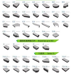 K20 C125 C122 Cemented Carbide P30 C120 C116 C110 Lathe Tools Yg6z Tip Tungsten Carbide Brazed Tips Yg6 Carbide Tips