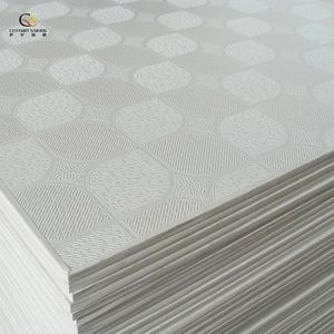 PVC Laminated Gypsum Ceiling Tiles Gypsum Board Decorative Ceiling Tiles