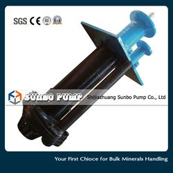 Rubber Lined Spindle Vertical Centrifugal Sump Pump for Water Treatment