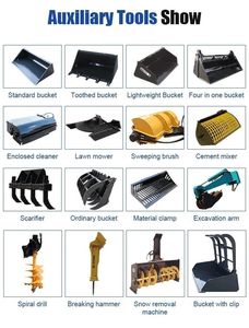CE ISO EPA Rg New Mini Skid Steer Loader Micro Wheel and Track Steer Skid Loader with Attachment Parts