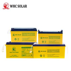 WHC 10 Years Life Span 12V 200ah Deep Cycle Gel Solar Battery for Solar Panels