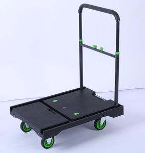 Heavy-Duty Folding Trolley with 150kg Load Capacity & Solid Wheels Platform Hand Truck