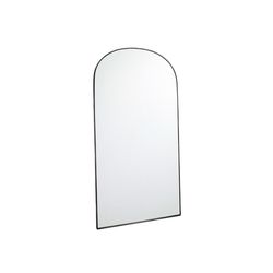 Customized Aluminium Sheet Metal Fabrication Stainless Steel Gold Black Large Arched Wall Window Decorative Floor Stand Mirror Frame