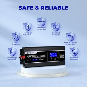 Power Inverter Pure Sine Wave 1kw DC to AC 12V 230V UPS Inverter Charger for LiFePO4 Battery