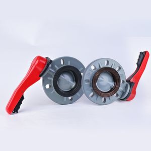 Metric DIN CPVC Lever Handle Butterfly Valve (DN25-DN200) Wafer Type