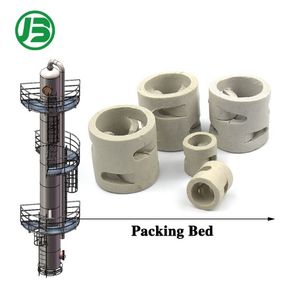 High-Temp Ceramic Pall Rings Corrosion-Resistant Tower Packing