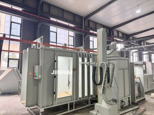 Jinhai Semi-Automatic Powder Coating Line Automatic Powder Spray Booth Chamber and Powder Curing Oven for Metal Workpieces
