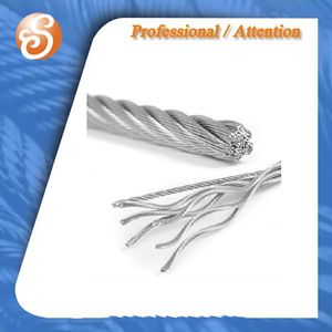316 201 304 Stainless Steel Wire Ropes 0.15mm-1.2mm 1X7 Locked Coil