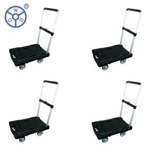 Wbd Adjustable Handle Plastic (Nylon) Platform Space-Saving Foldable Hand Trolley