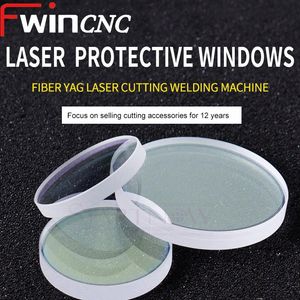 Fwincnc Laser Protective Windows 28X4 30X5 37X7 1064nm Optical Fiber Lens for Raytools Precitec Cutting Head