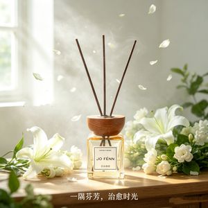 Phthalate Free Glass Reed Diffuser 150ml Blue Sign Certified Reed Diffuser for Wedding & Holiday Decoration Bulk Wholesale Reed Diffuser Set with Rattan Sticks