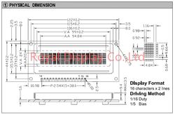 Big 16X2 Standard Character LCD Modules
