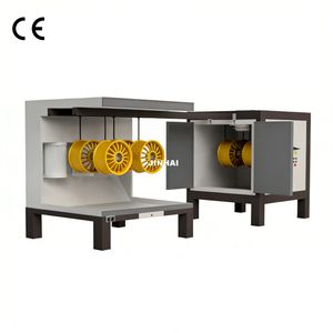 Jinhai Manual Powder Coating Machinery Package System Electric Powder Curing Oven Hanger Rail Spray Booth for Wheel Rims