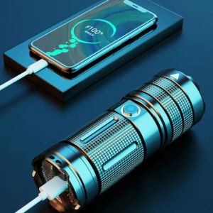 Portable Camping Outdoor Lighting LED Pocket Sized Durable Aluminum Flash Lamp Battery Powered LED Flashlight Emergency Rechargeable Torch